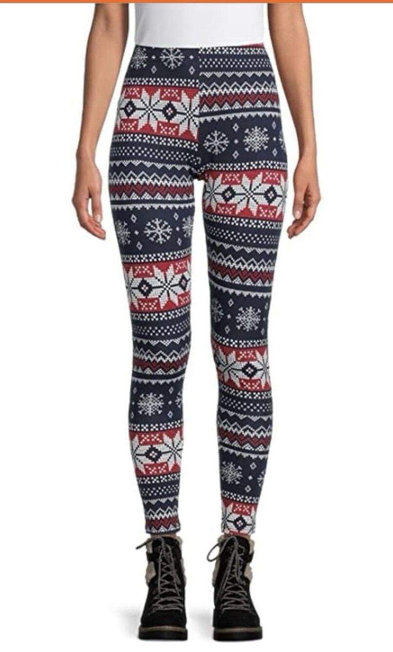 No Boundaries Junior  Christmas Snowflake Fair Isle Leggings Size 3X(21)